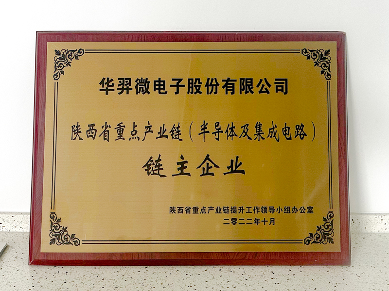 陜西省重點(diǎn)產(chǎn)業(yè)鏈（半導(dǎo)體及集成電路）鏈主企業(yè)